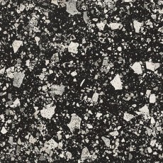 Voorbeeld zwarte terrazzo tegels keramisch